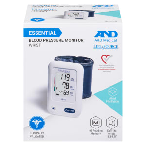 A&D Medical Blood Pressure Monitor Essential Wrist Cuff Fits Wrists 5.3-8.5"