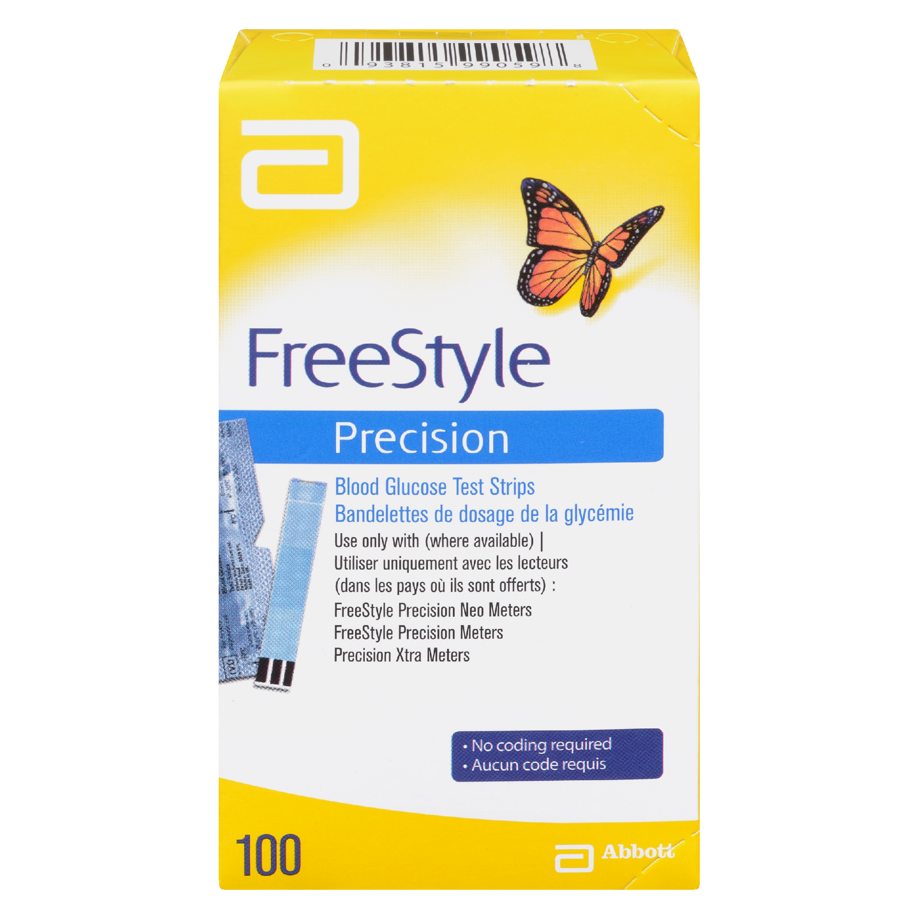 Abbott FreeStyle Precision 100 Blood Glucose Test Strips