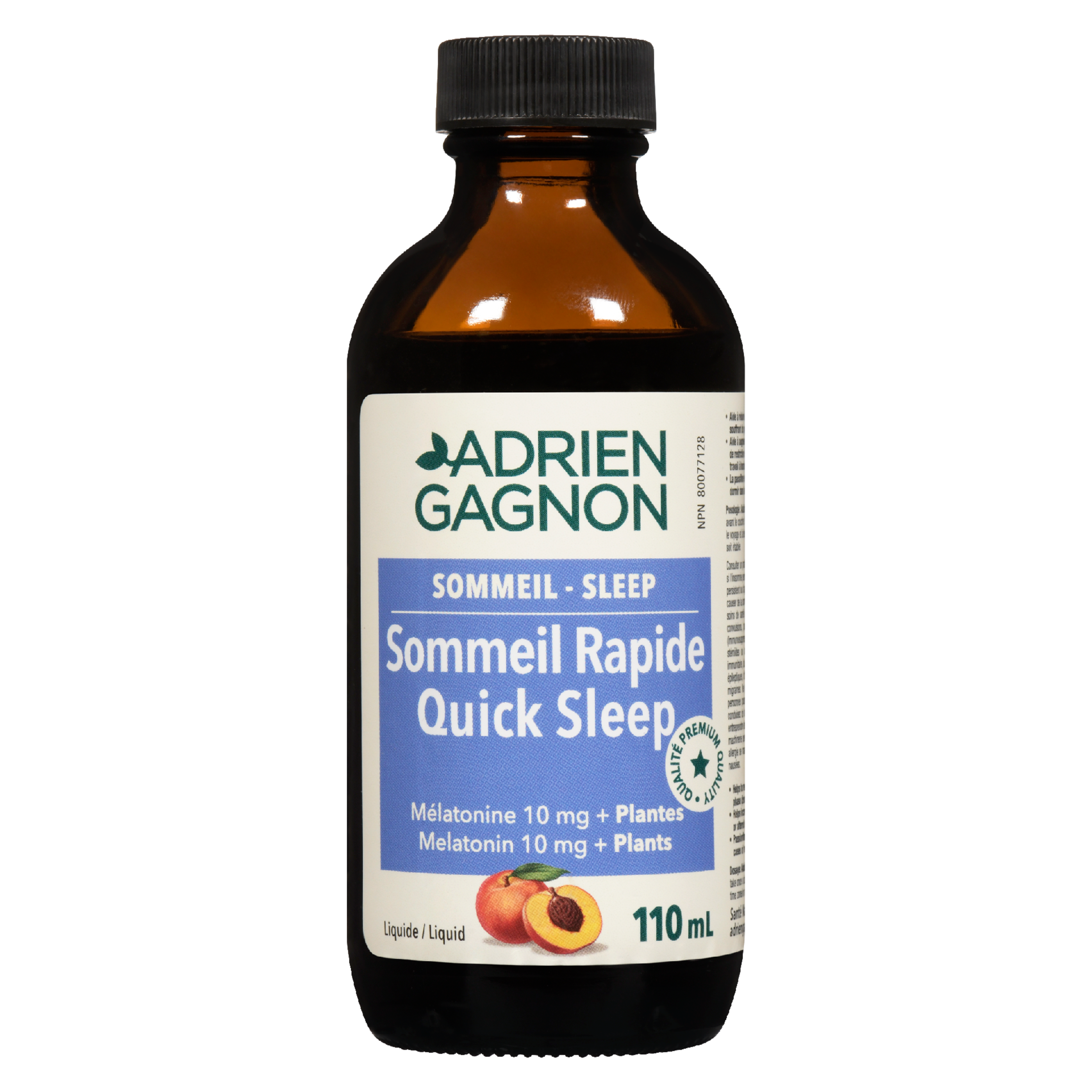 Adrien Gagnon Quick Sleep Melatonin 10 mg + Plants Liquid 110 ml
