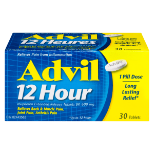 Advil 12 Hour Ibuprofen Extended Release Tablets BP, 600 mg 30 Tablets