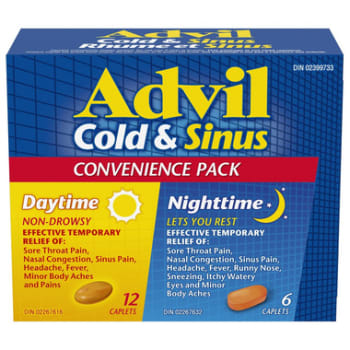 Advil Cold and Sinus Daytime Nighttime Convenience Pack Caplets 18 Count