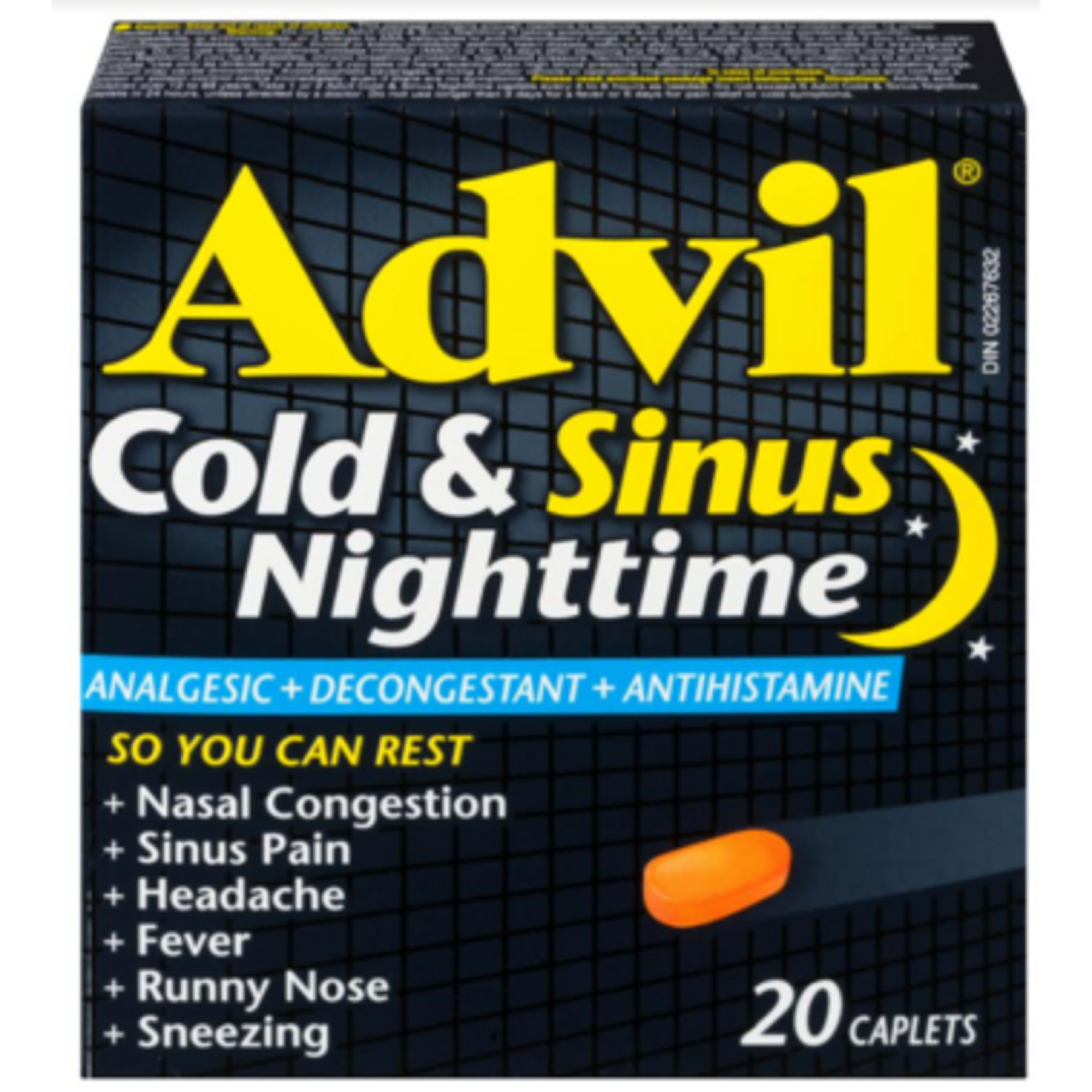 Advil Cold & Sinus Nighttime 20 Caplets