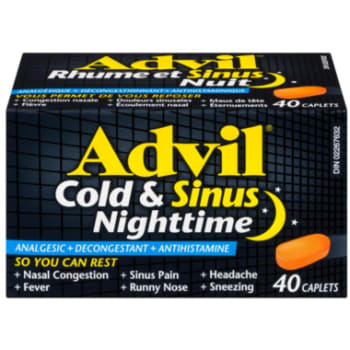 Advil Cold and Sinus Nighttime Tablets 40 Count