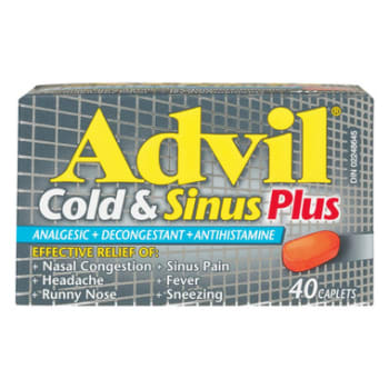 Advil Cold and Sinus Plus Caplets 40 Count