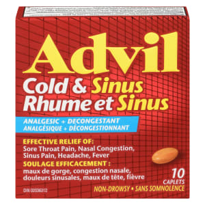 Advil Cold & Sinus 10 Caplets