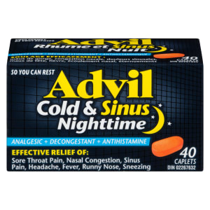 Advil Cold & Sinus Nighttime 40 Caplets