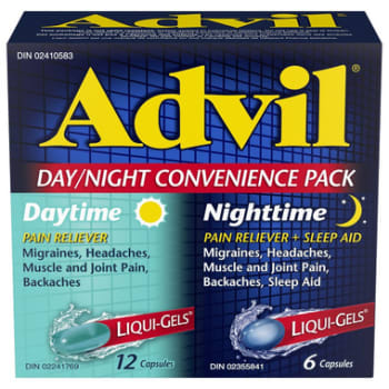 Advil Daytime Nighttime Convenience Pack Liqui Gels 18 Count