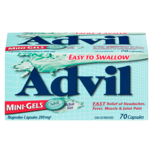 Advil Ibuprofen Capsules 200 mg Mini-Gels 70 Capsules