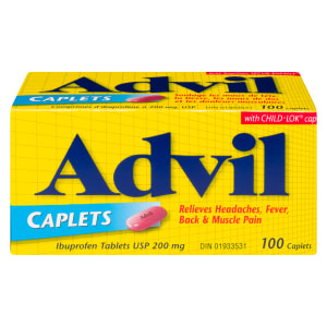 Advil Ibuprofen Tablets USP 200 mg 100 Caplets