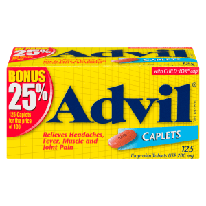 Advil Ibuprofen Tablets USP 200 mg 125 Caplets