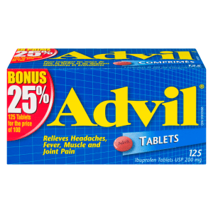 Advil Ibuprofen Tablets USP 200 mg 125 Tablets