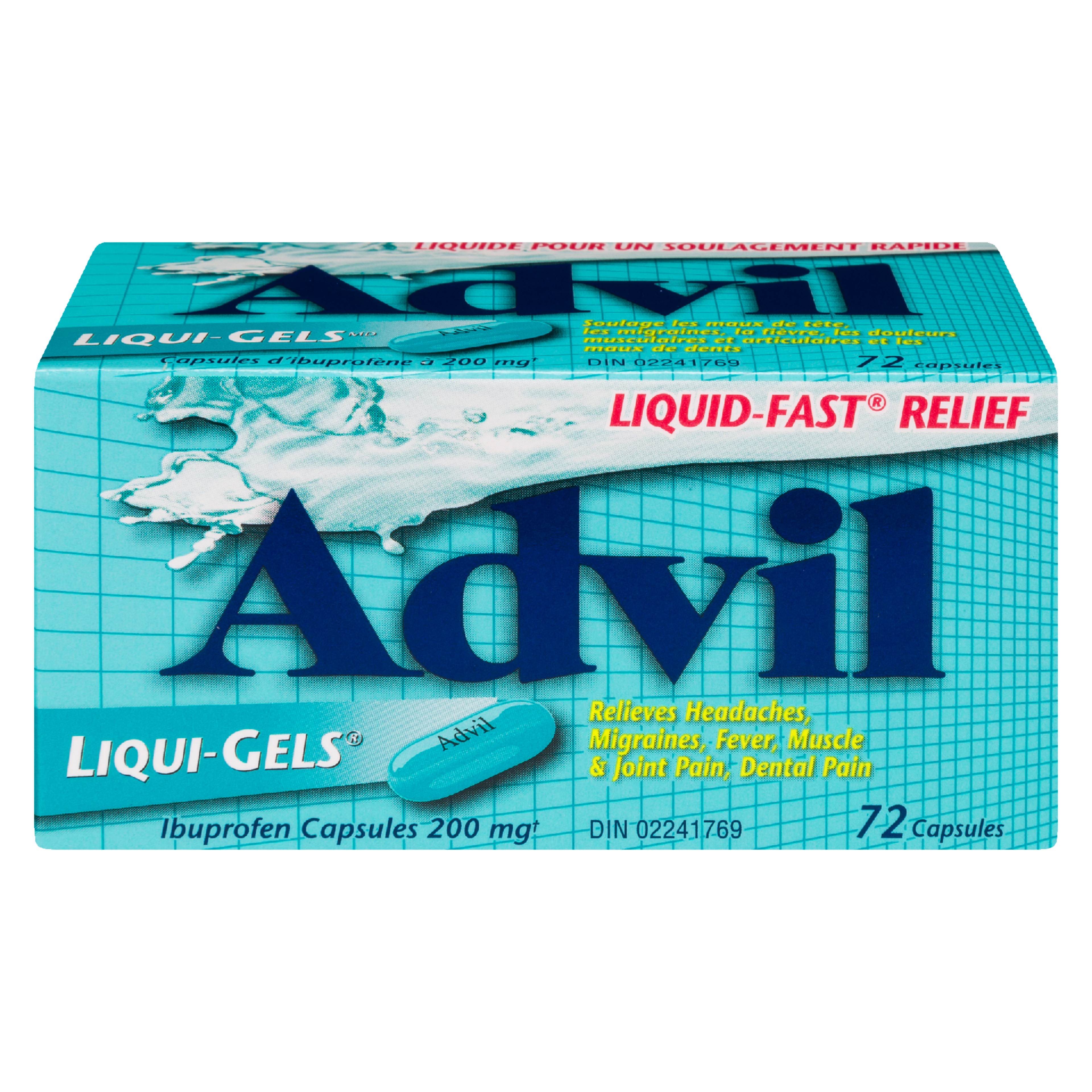 Advil Liqui-Gels Ibuprofen Capsules 200 mg 72 Capsules