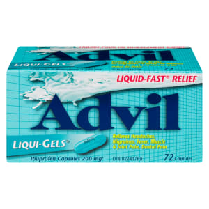 Advil Liqui-Gels Ibuprofen Capsules 200 mg 72 Capsules