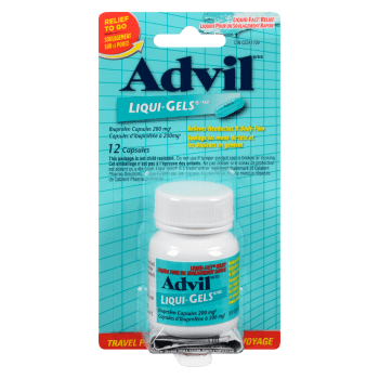 Advil Liqui-Gels Ibuprofen Capsules 200 mg Travel Pack 12 Capsules