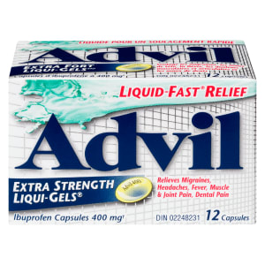 Advil Liqui-Gels Ibuprofen Capsules 400 mg Extra Strength 12 Capsules