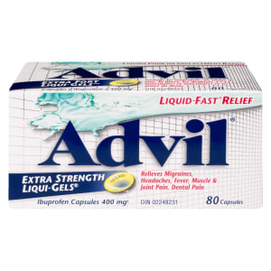 Advil Liqui-Gels Ibuprofen Capsules 400 mg Extra Strength 80 Capsules