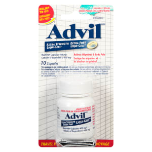 Advil Liqui-Gels Ibuprofen Capsules 400 mg Extra Strength Travel Pack 10 Capsules
