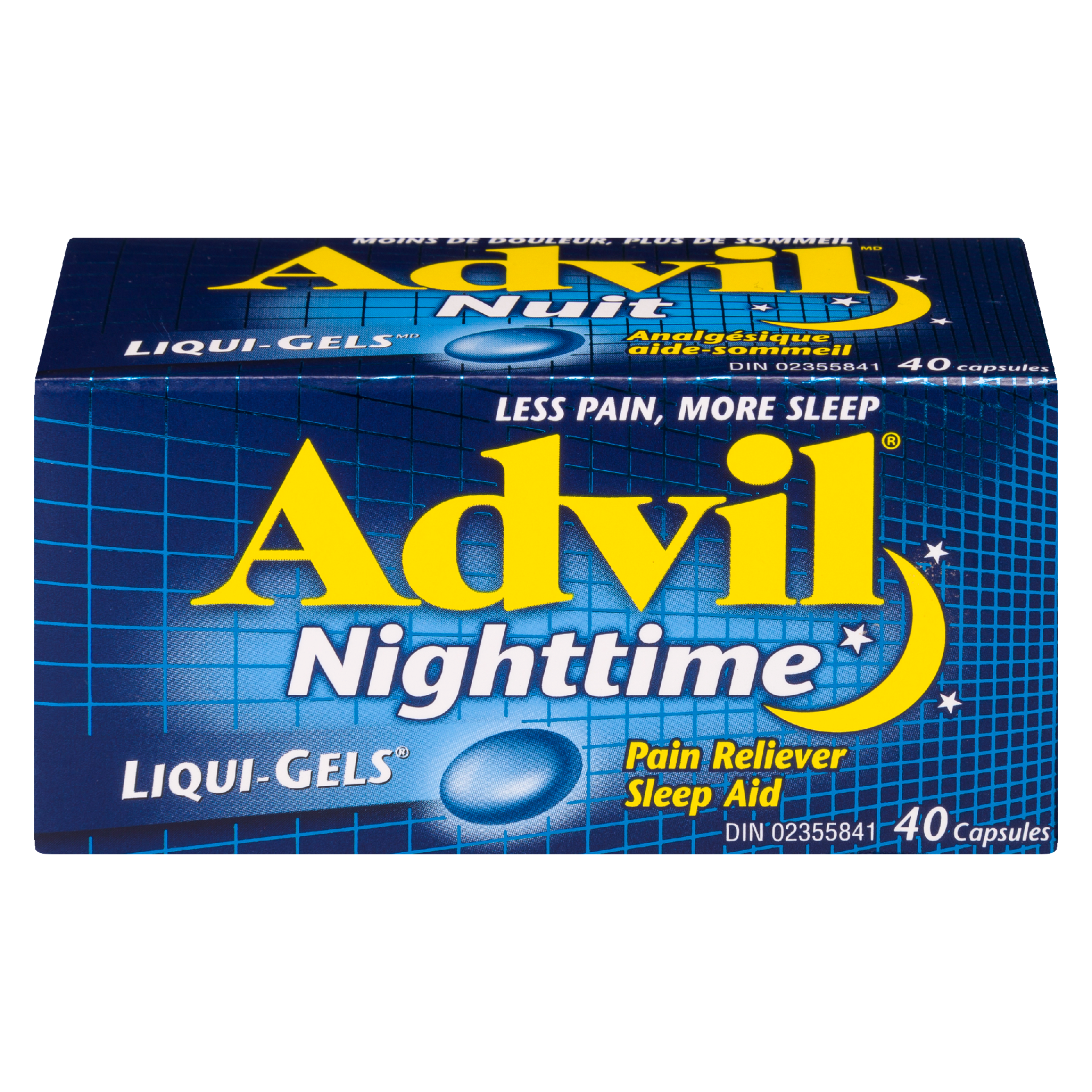 Advil Liqui-Gels Pain Reliever Sleep Aid Nighttime 40 Capsules