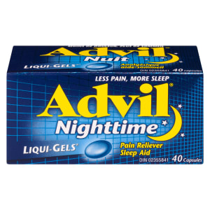 Advil Liqui-Gels Pain Reliever Sleep Aid Nighttime 40 Capsules
