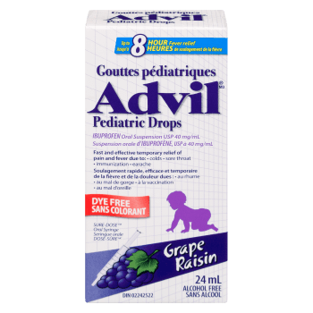 Advil Pediatric Drops Ibuprofen Oral Suspension USP 40 mg/ml Grape 24 ml