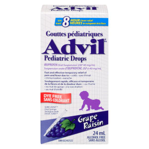 Advil Pediatric Drops Ibuprofen Oral Suspension USP 40 mg/ml Grape 24 ml