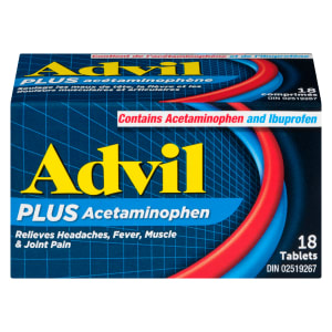 Advil Plus Acetaminophen 18 Tablets