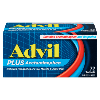 Advil Plus Acetaminophen 72 Tablets