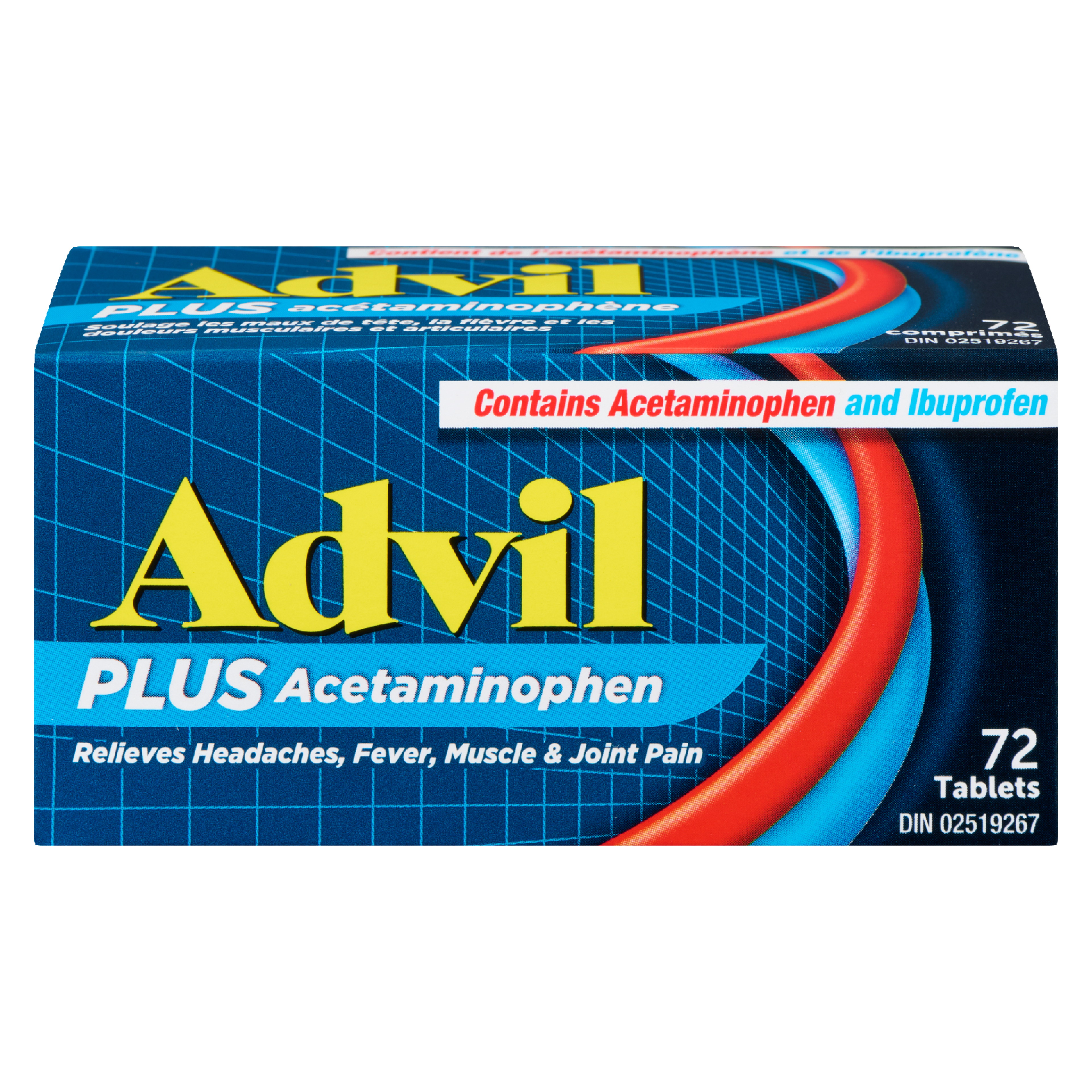 Advil Plus Acetaminophen 72 Tablets
