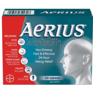 Aerius Desloratadine Tablets USP, 5 mg 30 Tablets