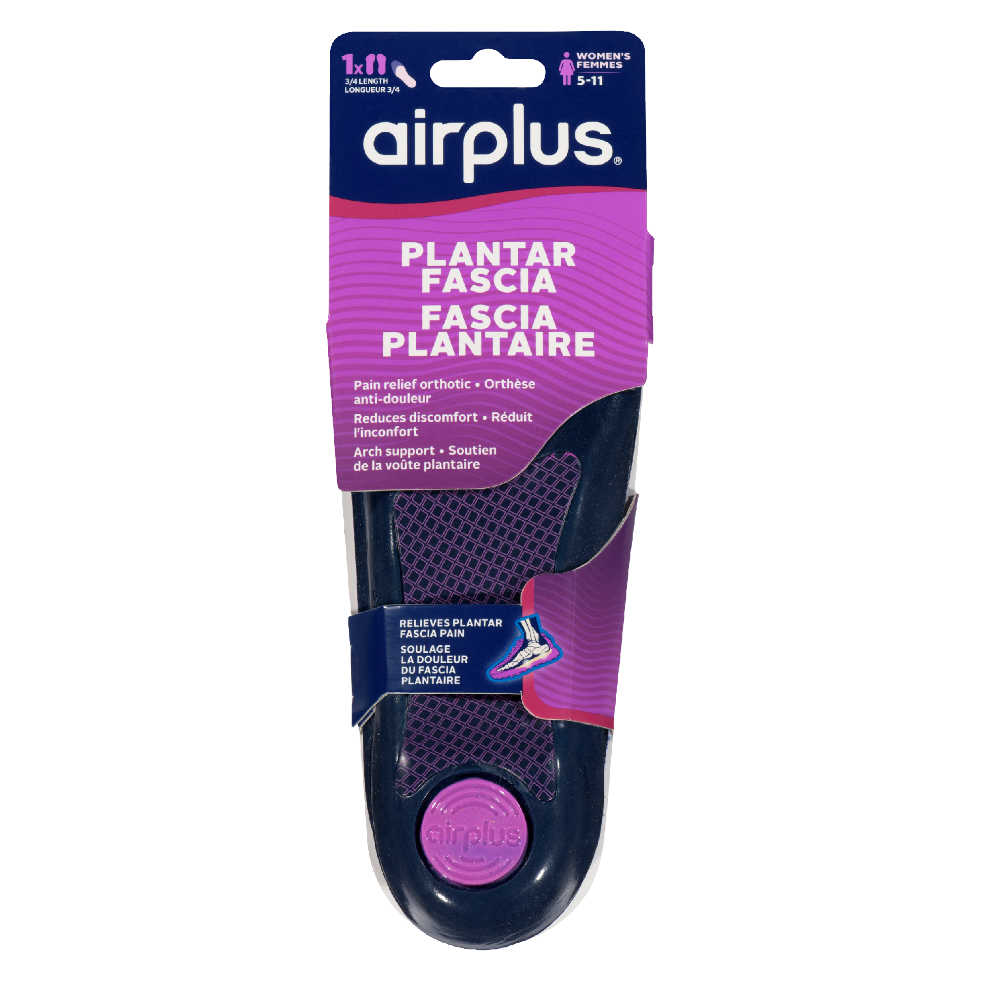 Airplus Plantar Fascia Insoles Women's 5-11