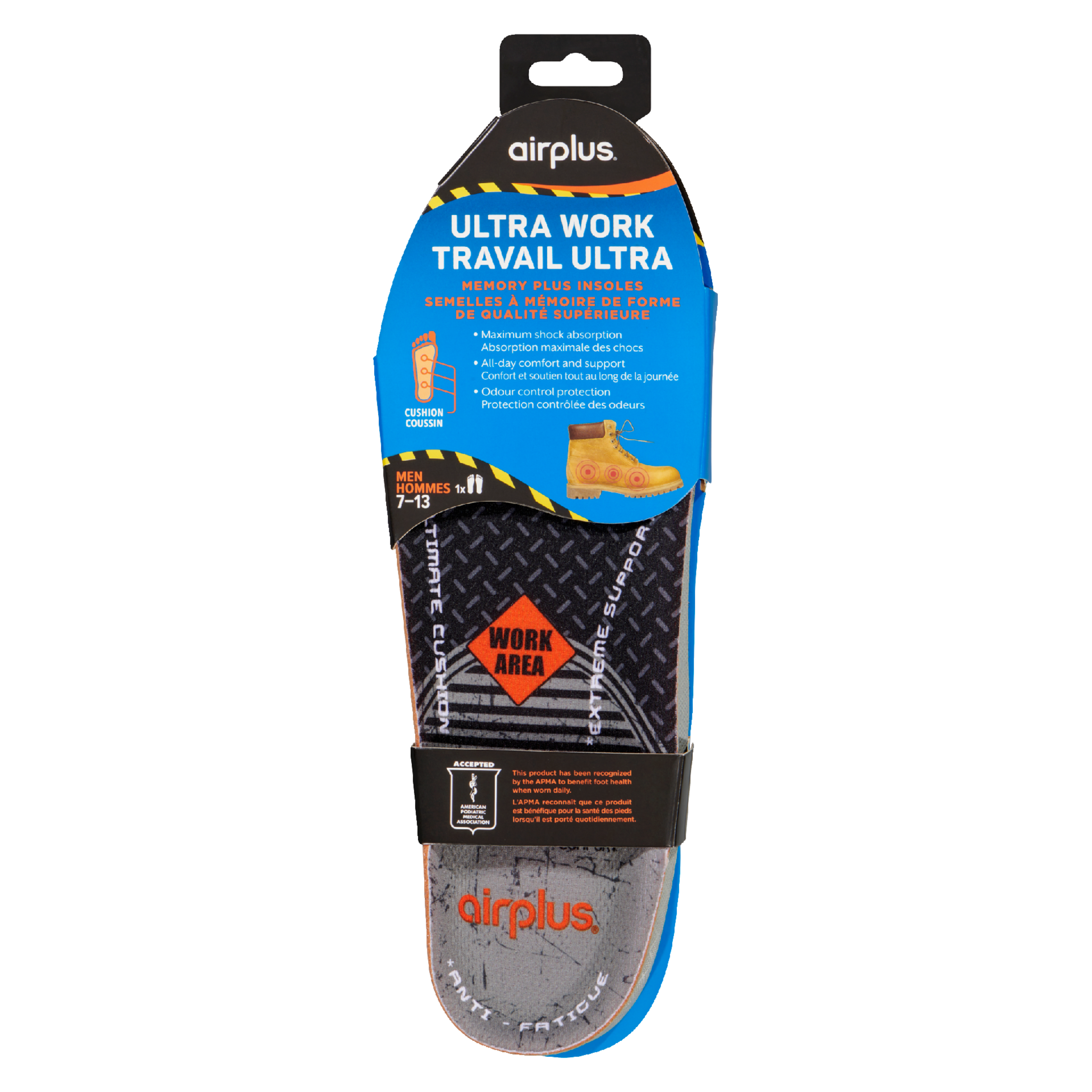 Airplus Ultra Work Memory Plus Insoles Men 7-13