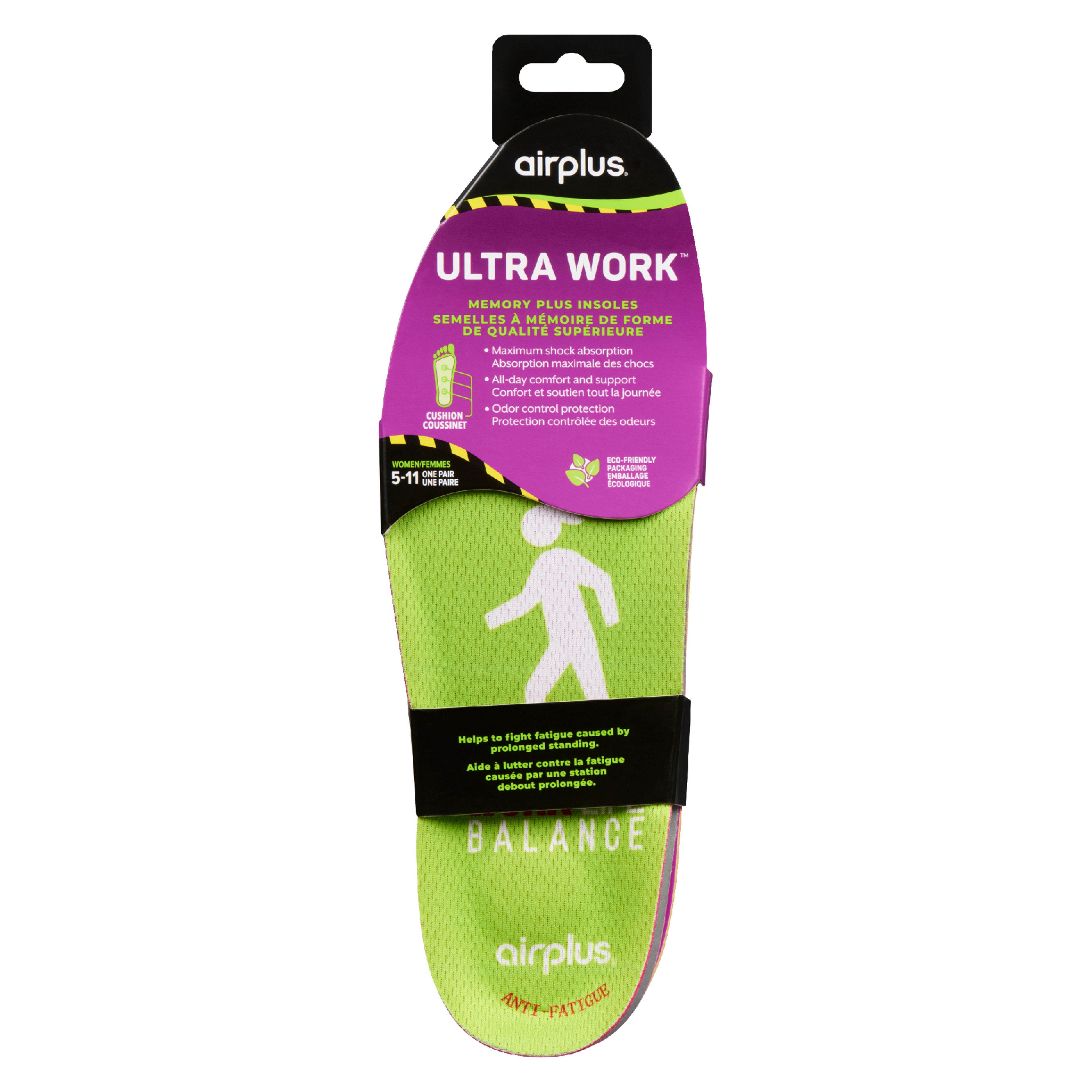 Airplus Ultra Work Memory Plus Insoles Women 5-11 One Pair