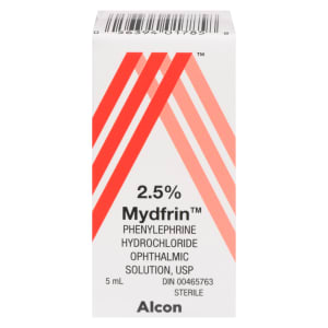 Alcon Mydfrin Phenylephrine Hydrochloride Ophthalmic Solution, USP 2.5% 5 ml