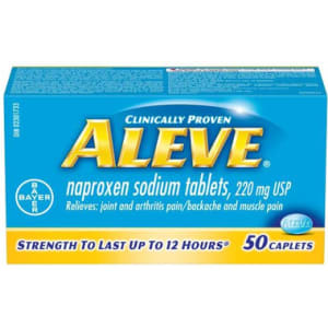 Aleve Naproxen Sodium Tablets USP, 220 mg 50 Caplets