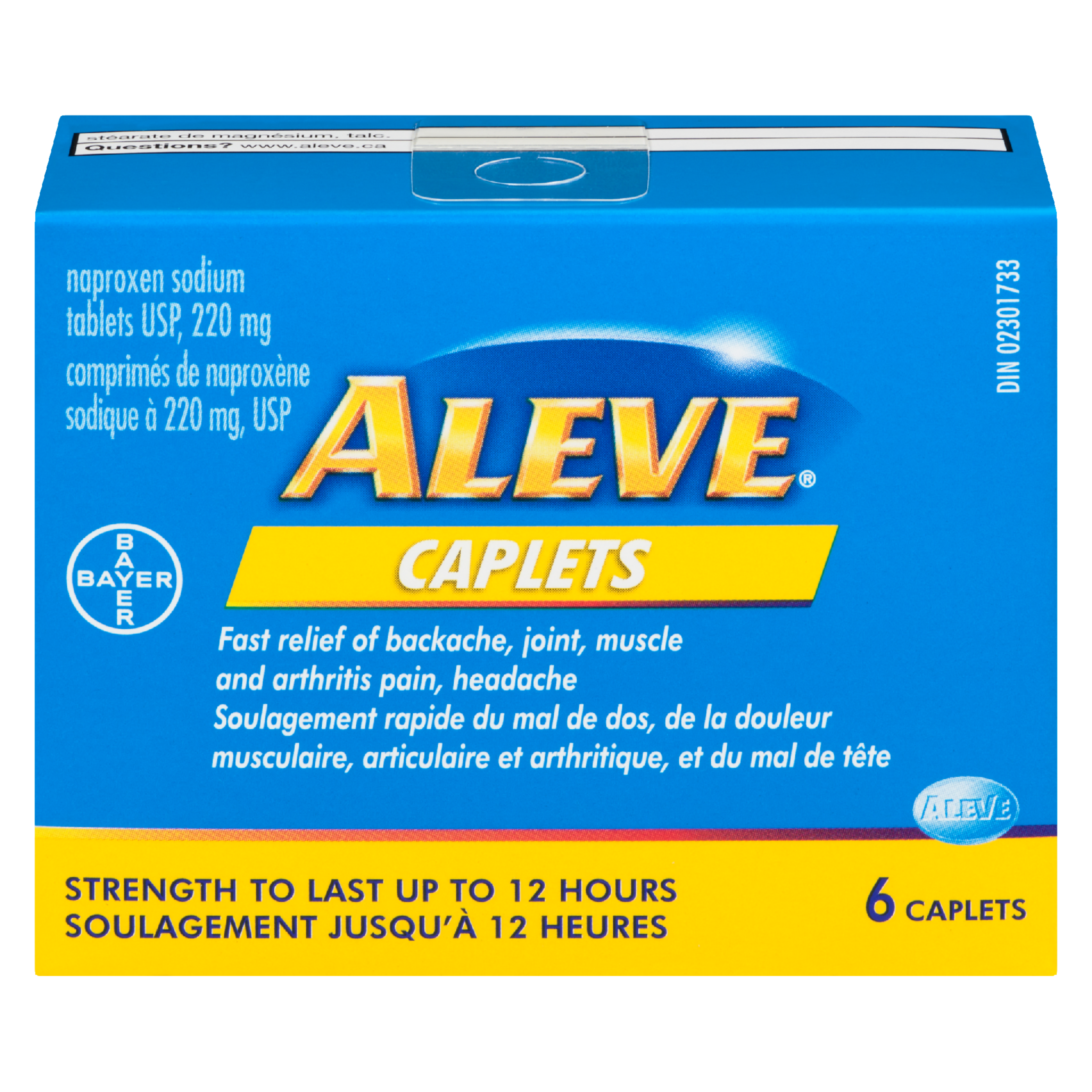 Aleve Naproxen Sodium Tablets USP, 220 mg 6 Caplets