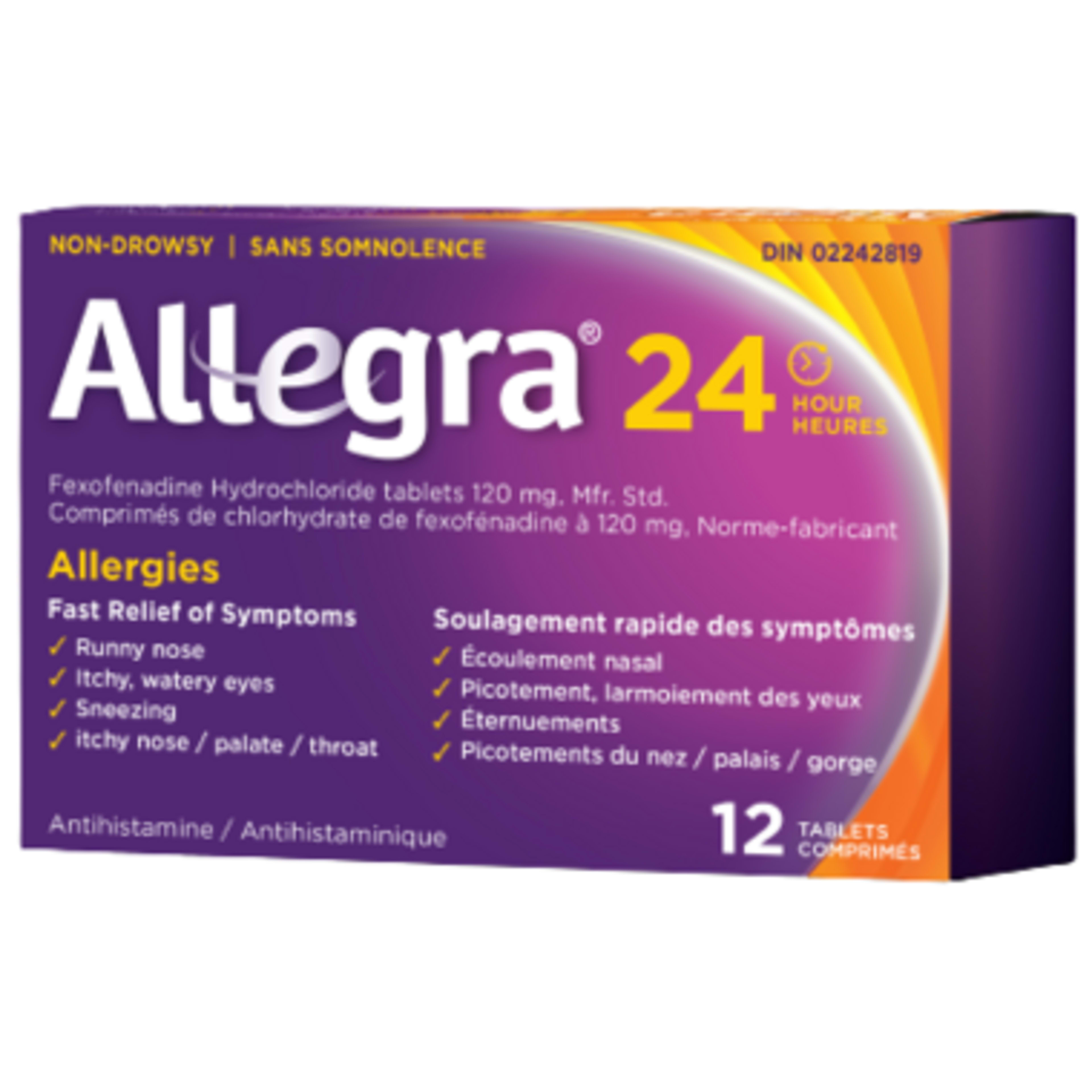 Allegra 24 Hour Antihistamine 12 Tablets
