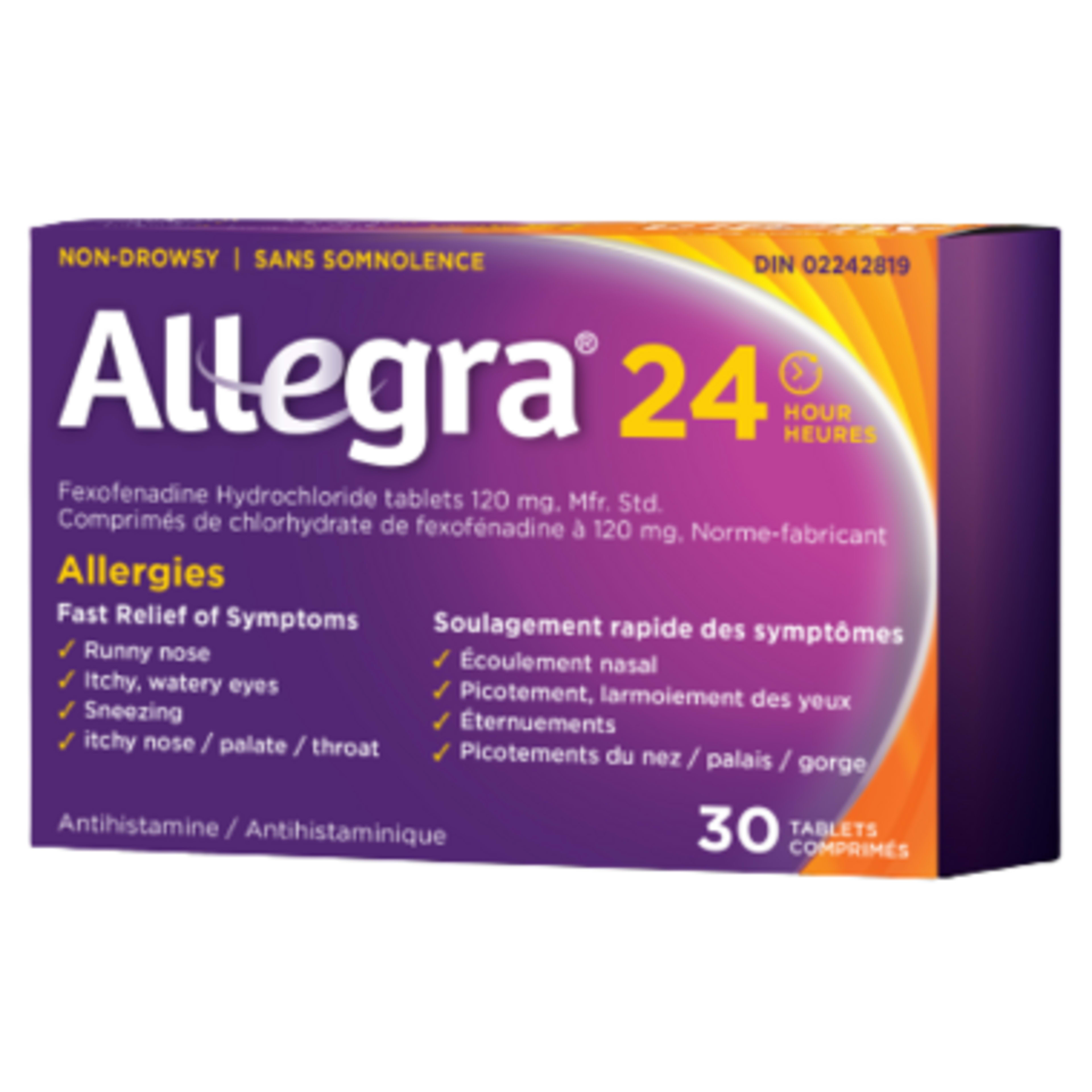 Allegra Antihistamine 24 Hour 30 Tablets