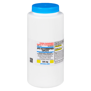 Apotex Apo-Acetaminophen Caplets Regular Strength 325 mg 1000 Caplets