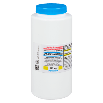 Apotex Apo-Acetaminophen Regular Strength 325 mg 1000 Tablets