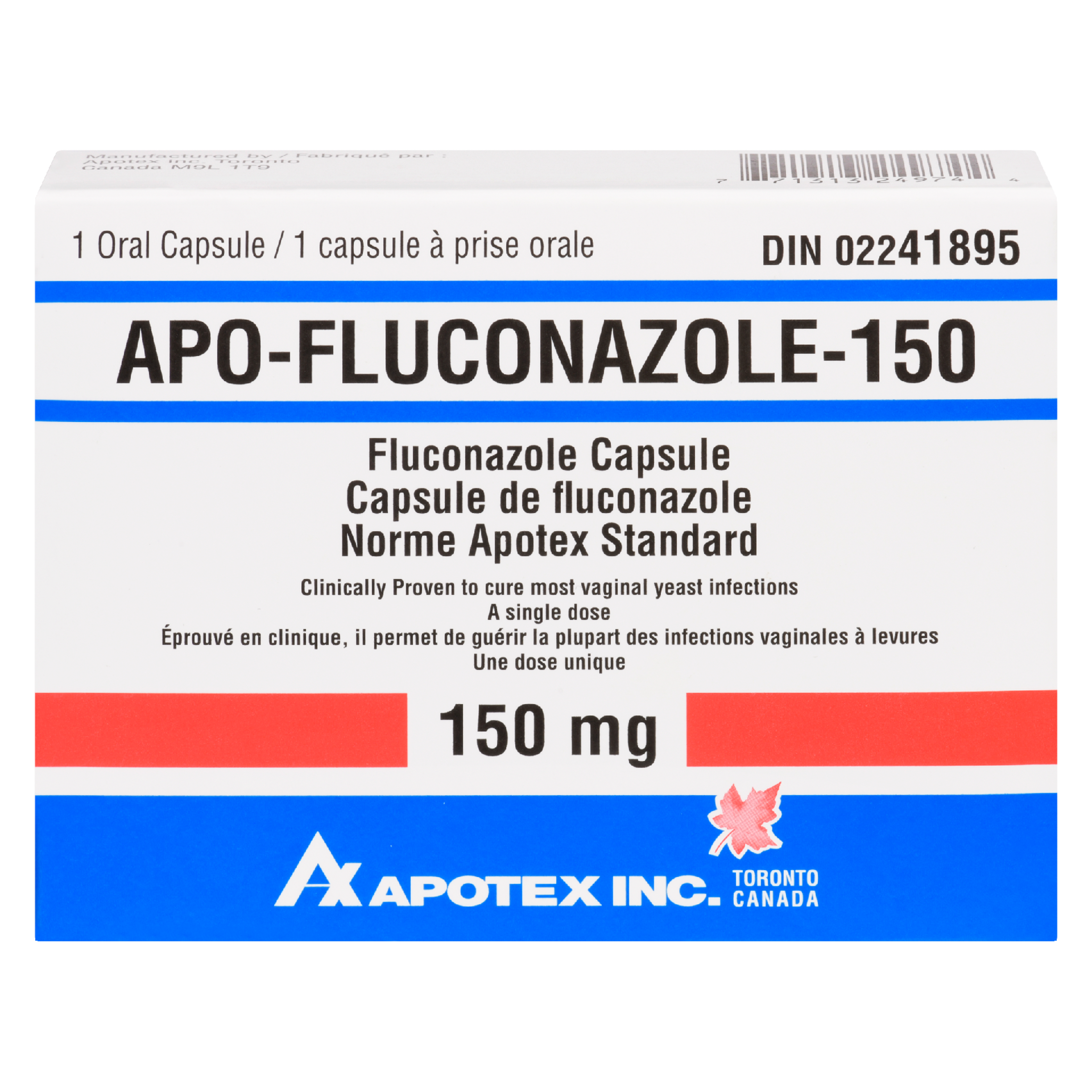 Apotex Apo-Fluconazole-150 150 mg 1 Oral Capsule
