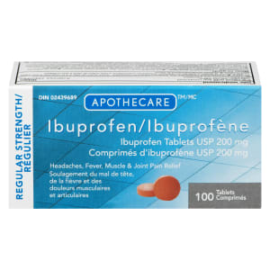 Apothecare Ibuprofen Regular Strength100 Tablets