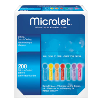 Ascensia Microlet Coloured Lancets (200 Count)