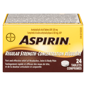 ASPIRIN Acetylsalicylic Acid Tablets USP, 325 mg Regular Strength 24 Tablets