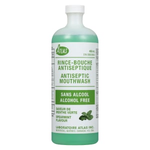 Atlas Antiseptic Mouthwash Spearmint Flavour Alcohol Free 450 ml