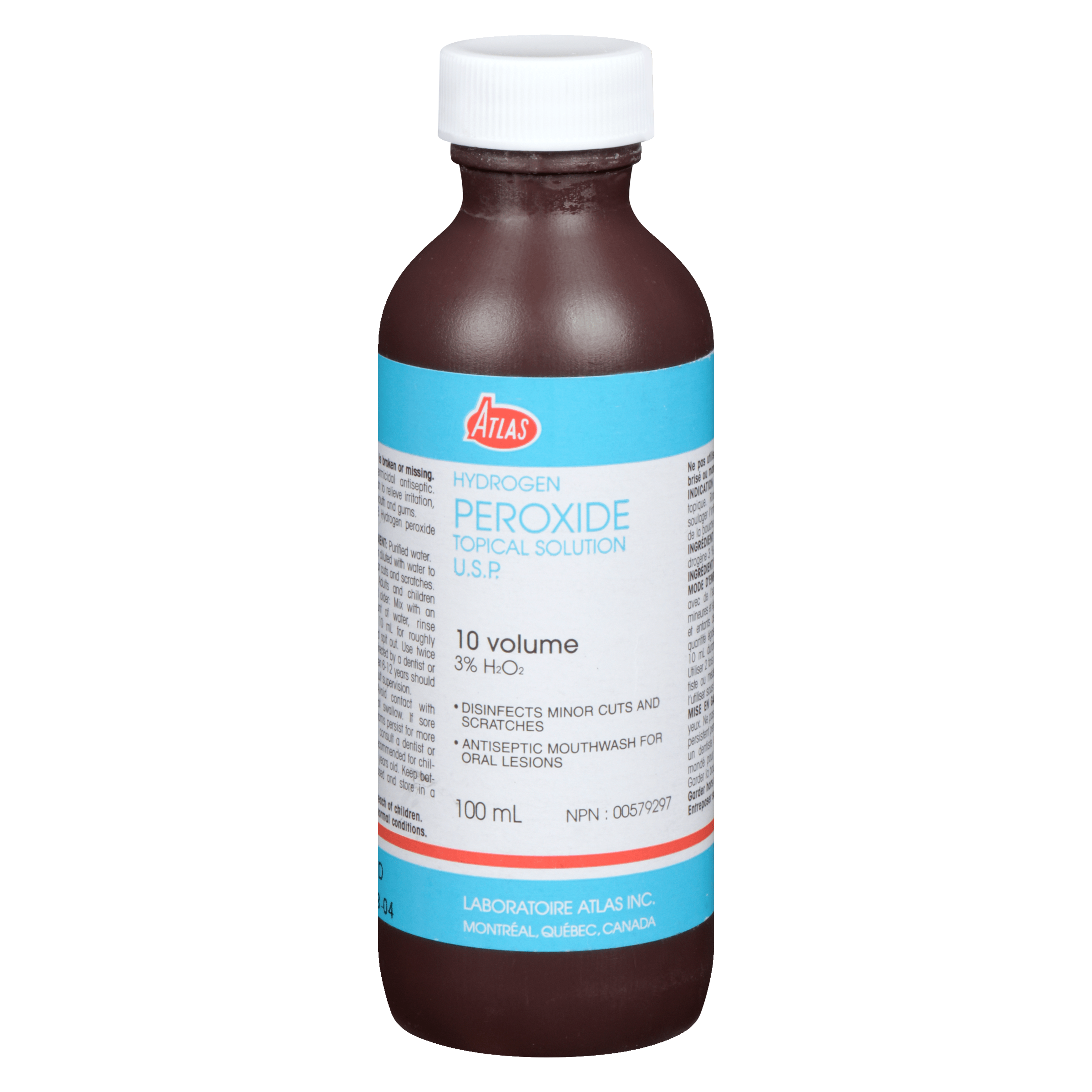 Atlas Hydrogen Peroxide Topical Solution U.S.P. 10 Volume 100 ml