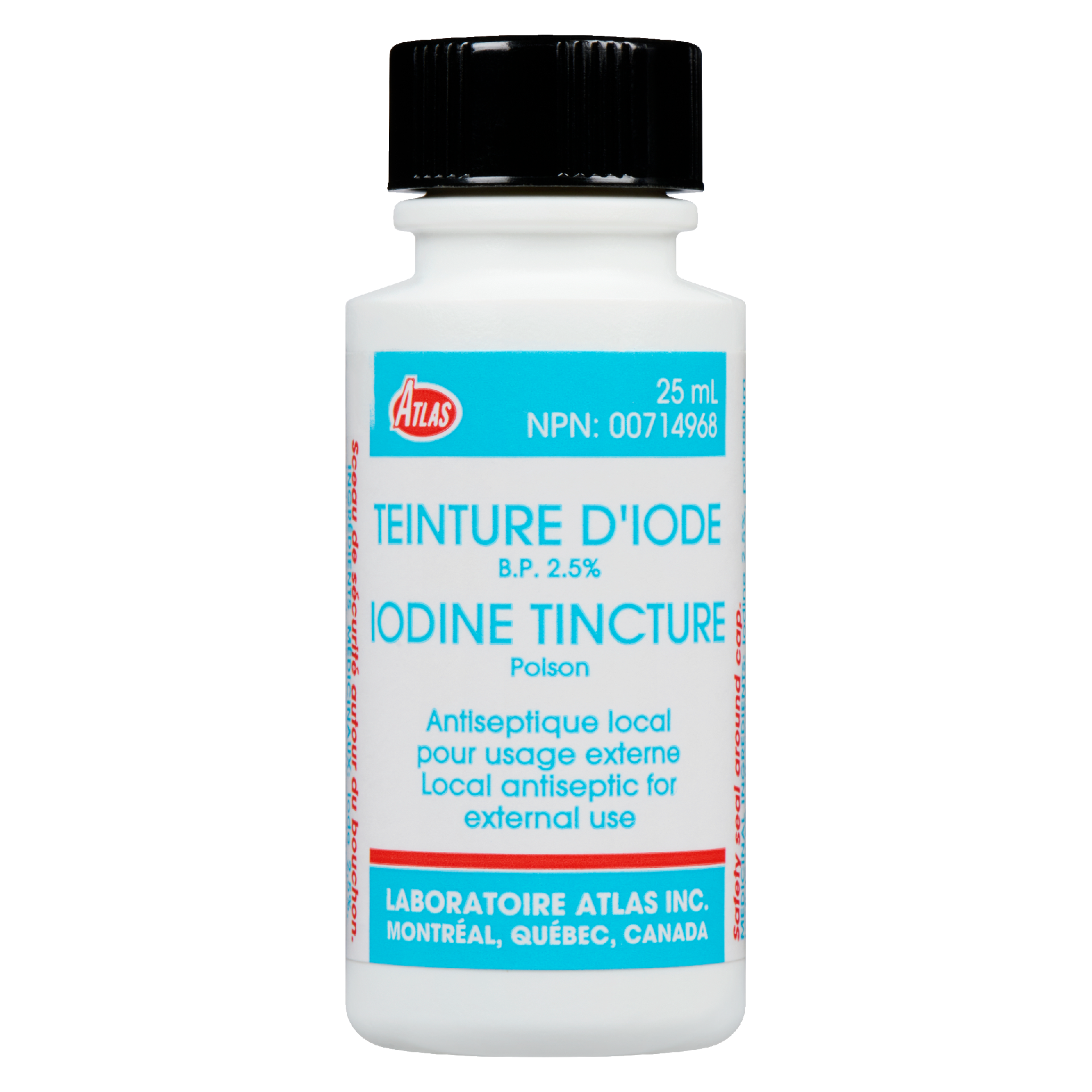 Atlas Iodine Tincture B.P. 2.5% 25 ml