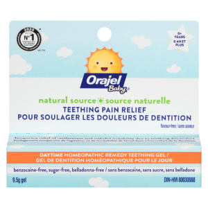 Baby Orajel Daytime Homeopathic Remedy Teething Gel Natural Source Flavour-Free 0+ Years 9.5 g