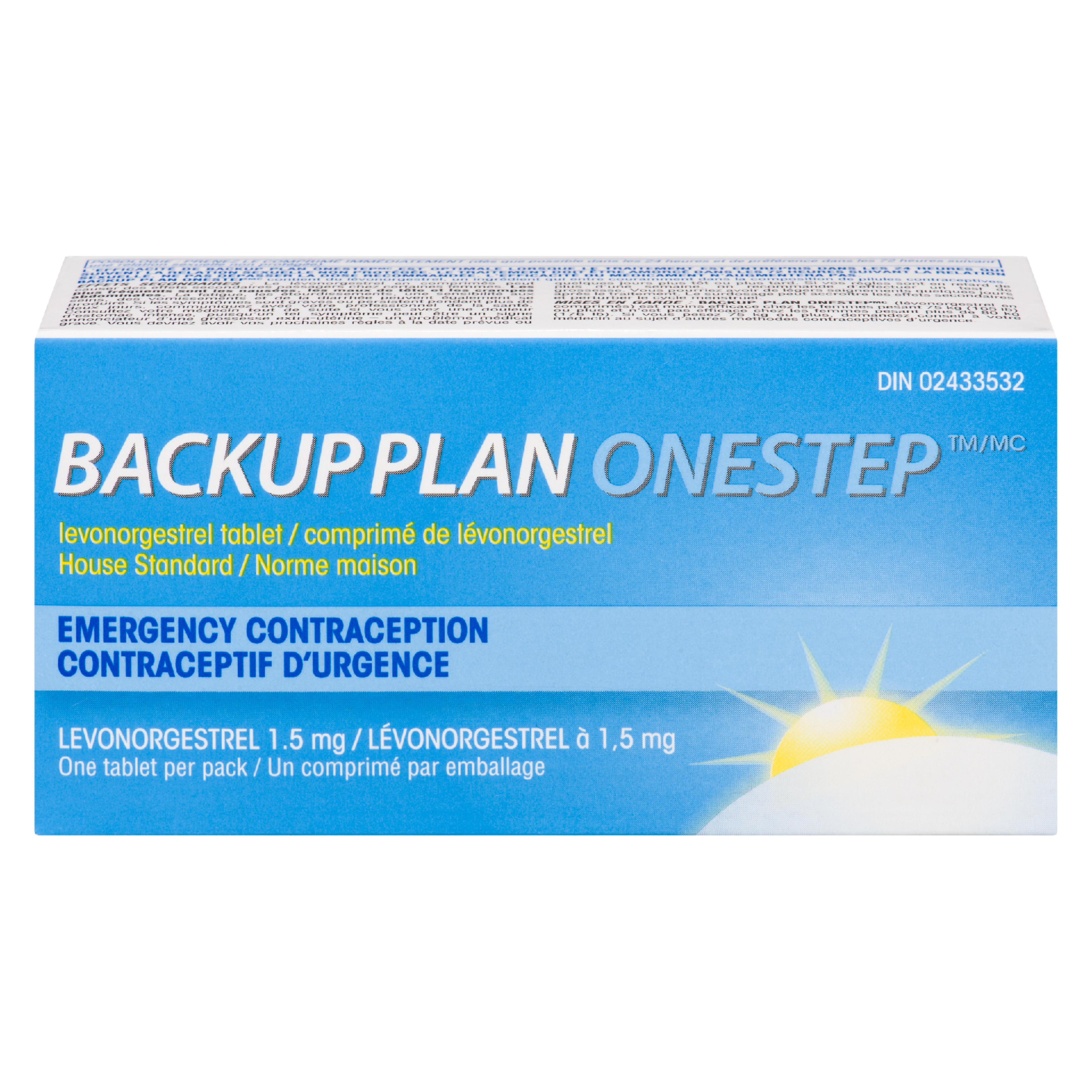 Backup Plan Onestep Emergency Contraception Levonorgestrel 1.5 mg