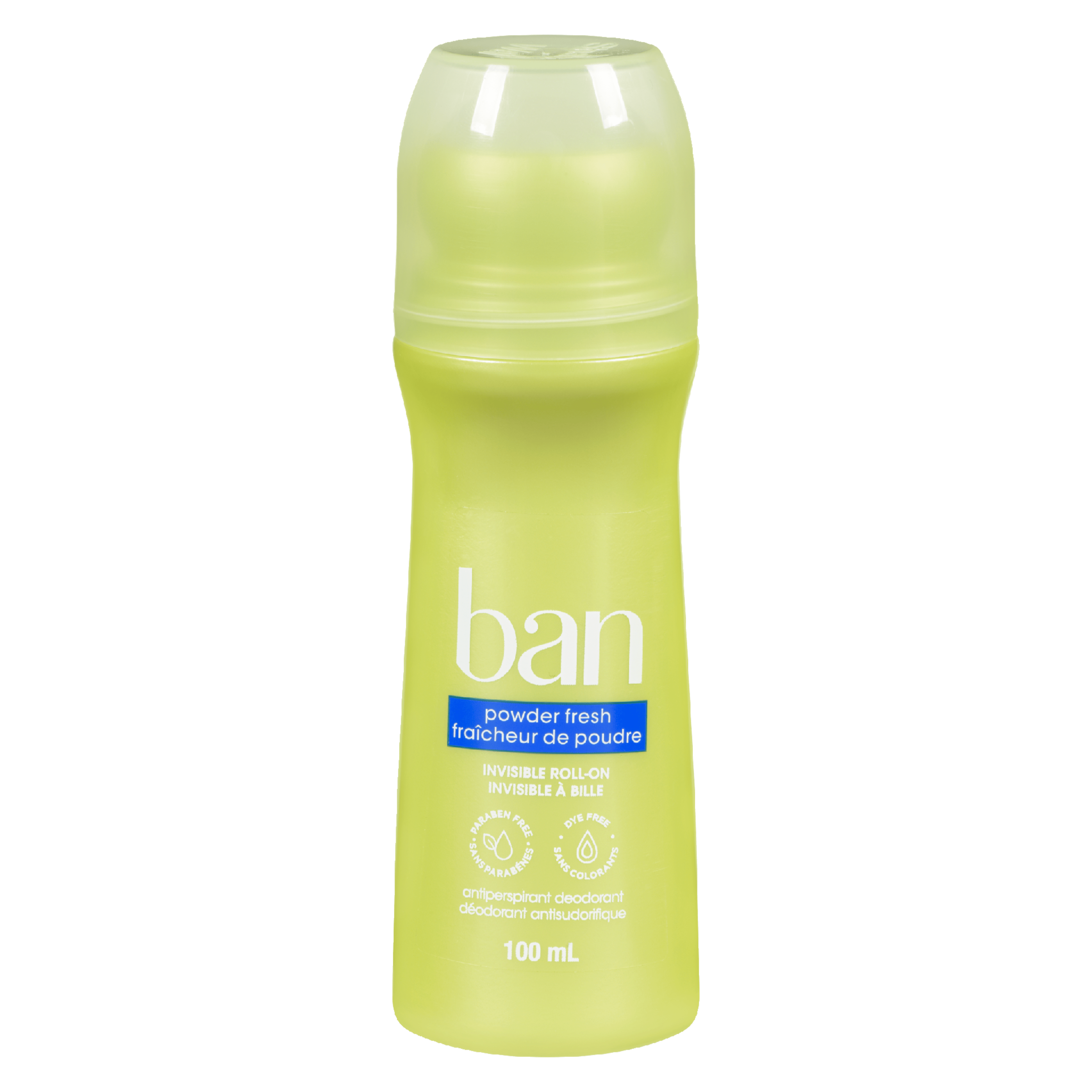 Ban Antiperspirant Deodorant Powder Fresh Invisible Roll-On 100 ml