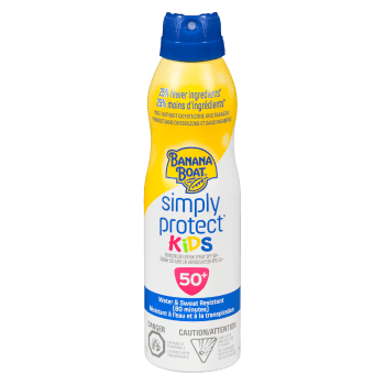 Banana Boat Simply Protect Kids Sunscreen Lotion Spray SPF 50+ 170 g